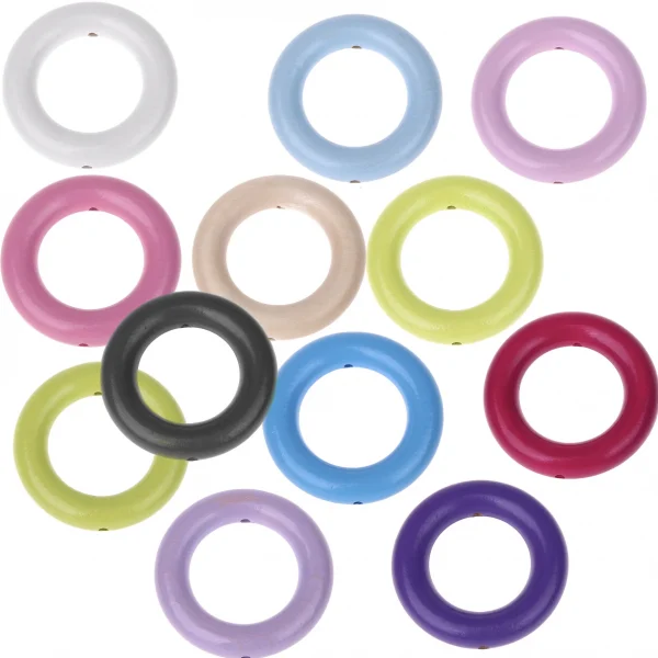 50mm wooden rings - SALE — Kiki-Ena Craft Materials Natural wood