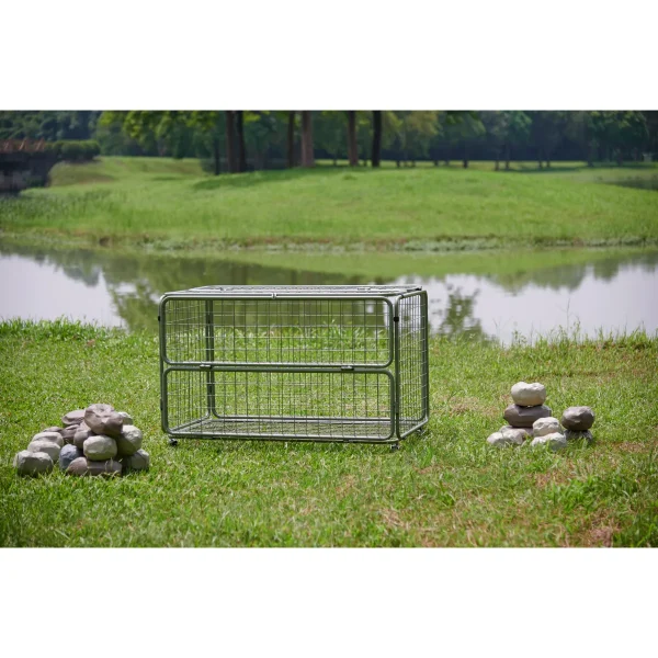 Lockable Grid Trolley — Kiki-Ena Craft Material Natural Wood