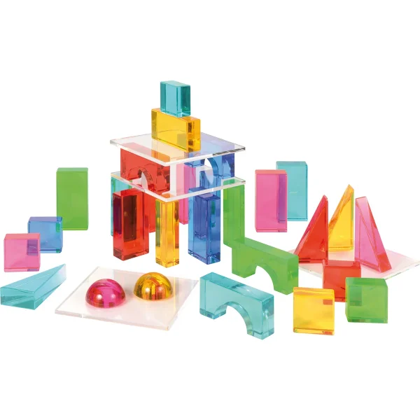 Acrylic Geometric Building Blocks 32-Piece — Eduplay Educational Nursery Toy