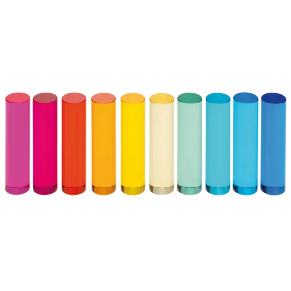 Acrylic Cylinders 10 x 2.5 cm 10-Piece Set — Eduplay Educational Toy for Nursery