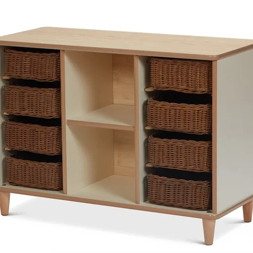Storage unit with baskets for nursery & kindergarten — Millhouse learning toy school