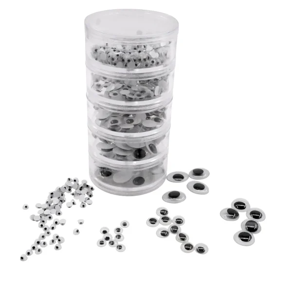 Googly Eyes in Stacking Tins 500-Piece Set — Eduplay Educational Nursery Toy