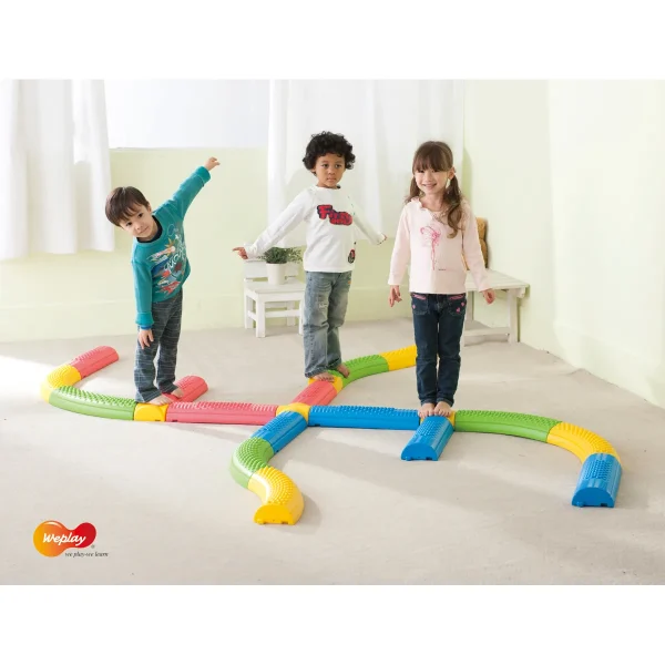 Balance Path, 8 Straights, 8 Curves, 4 Connectors — Kiki-Ena Natural Wood Craft Materials