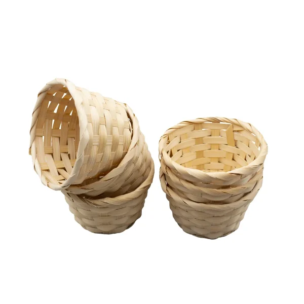Bamboo Baskets Set of 6 natural — Eduplay nursery educational toy