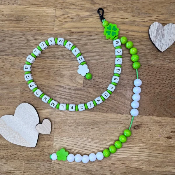 Alphabet Counting Chain Craft Kit Clover — Kiki-Ena Craft Materials Natural Wood