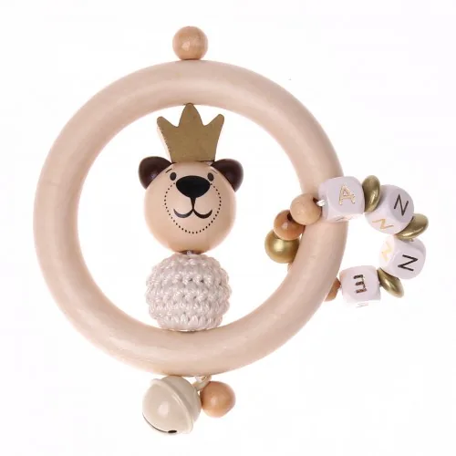 Bear Grasper with Gold Crown Craft Kit — Kiki-Ena Natural Wood Craft Materials