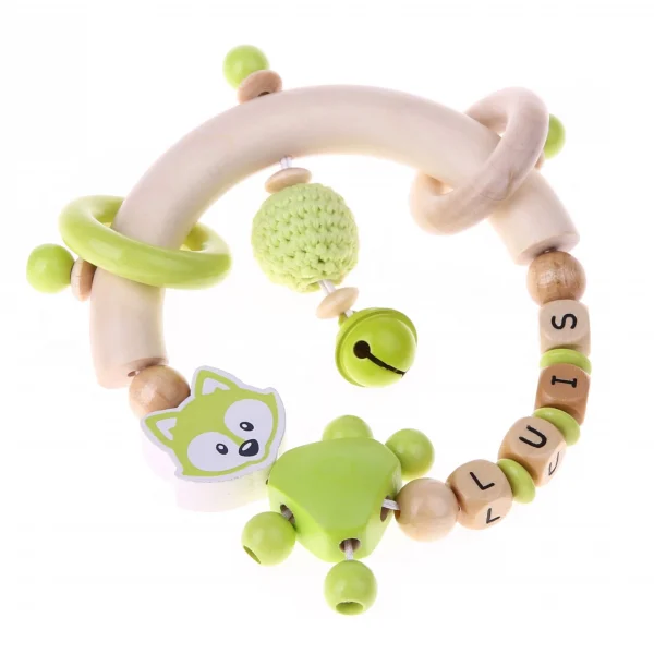 Lemon Fox Teething Ring Craft Kit — Kiki-Ena Craft Material Natural Wood