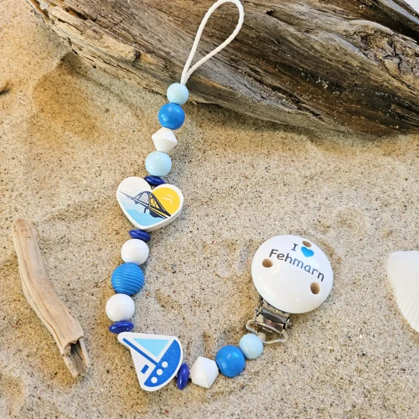 Craft Kit Wooden Beads Dummy Chain 'Fehmarn' — Kiki-Ena Craft Materials Natural Wood