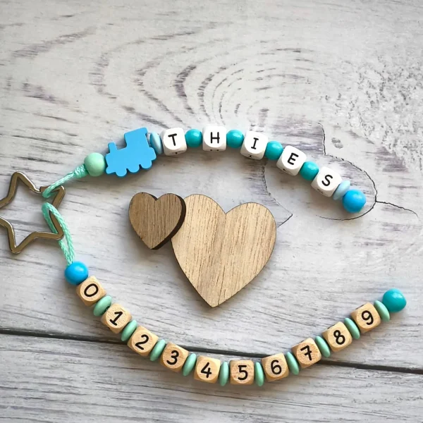 Locomotive Emergency Contact Chain Craft Kit — Kiki-Ena Craft Materials Natural Wood