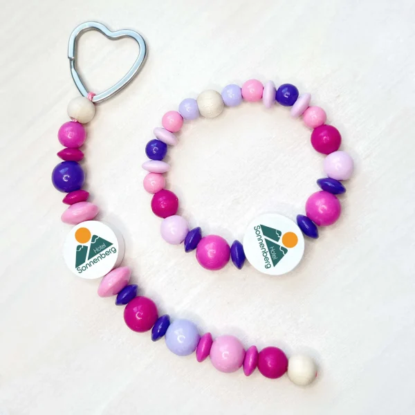 Key Ring & Bracelet 'Girl' Craft Set — Kiki-Ena Natural Wood Craft Materials