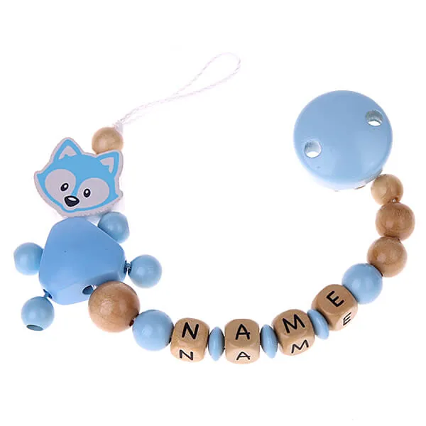 Blue fox dummy chain craft kit — Kiki-Ena natural wood craft supplies