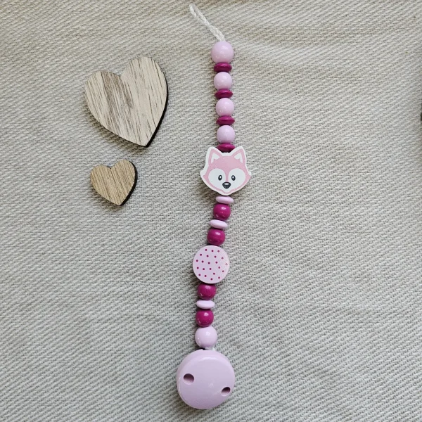 Pink Dummy Chain Craft Kit IV — Kiki-Ena Natural Wood Craft Materials