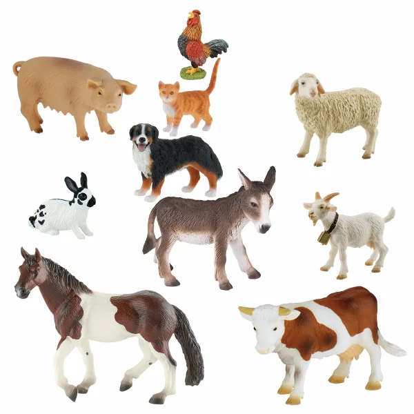 Farm Animals Play Figures 10-Piece Set — Eduplay Educational Nursery Toy