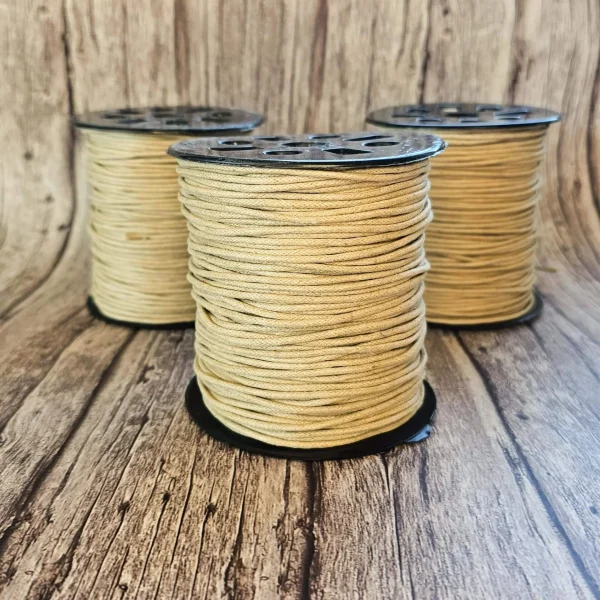 Waxed Cotton Cord Ø2mm • 1 Metre — Kiki-Ena Craft Materials Natural Wood