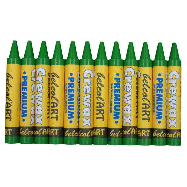 belcolART Crewax Premium Wax Crayons, Set of 12, Grass Green — Eduplay Educational Nursery Toy