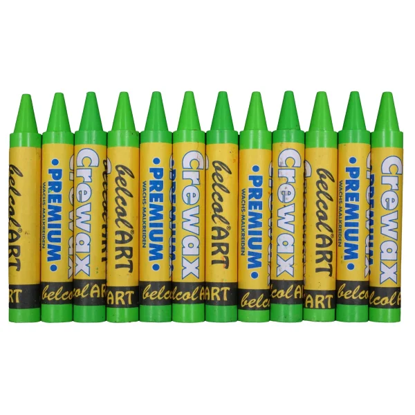 belcolART Crewax Premium Wax Crayons, Set of 12, Light Green — Eduplay Educational Nursery Toy