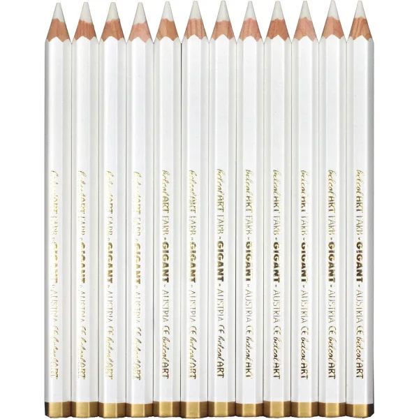 belcolART Colour Giant 12 White Pencils — Eduplay Educational Toy for Nursery