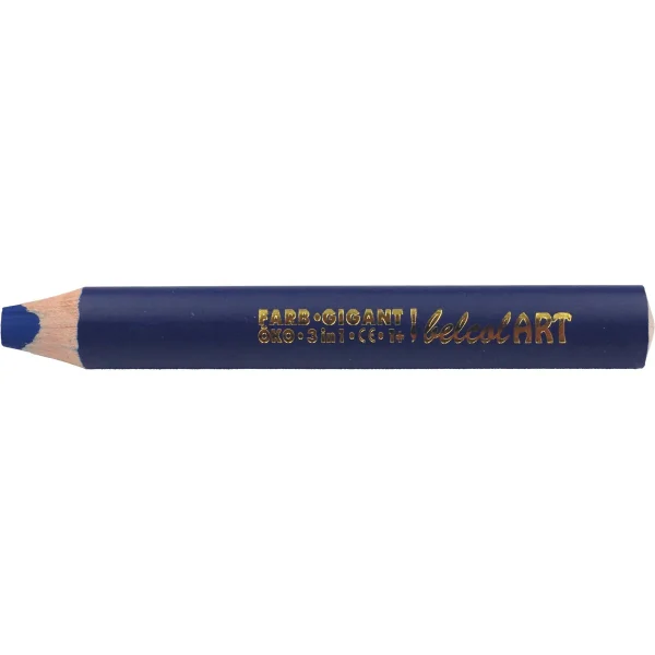 belcolART Colour Giant 3in1 Coloured Pencil 10 Pack Blue — Eduplay Educational Toy for Nursery