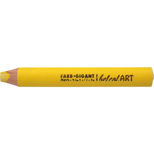 belcolART Colour Giant 3in1 Coloured Pencil 10 Pack Yellow — Eduplay Educational Toy for Nursery