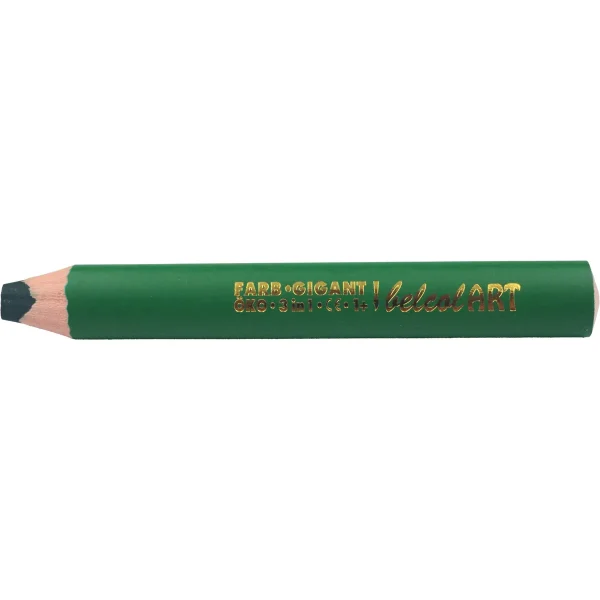 belcolART Colour Giant 3in1 Coloured Pencil 10 Pack Green — Eduplay Educational Toy for Nursery