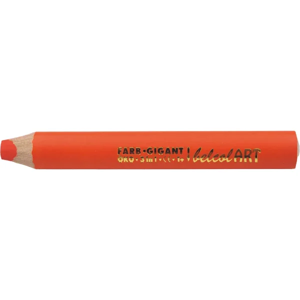 belcolART Colour Giant 3in1 Coloured Pencil 10 Pack Orange — Eduplay Educational Toy for Nursery