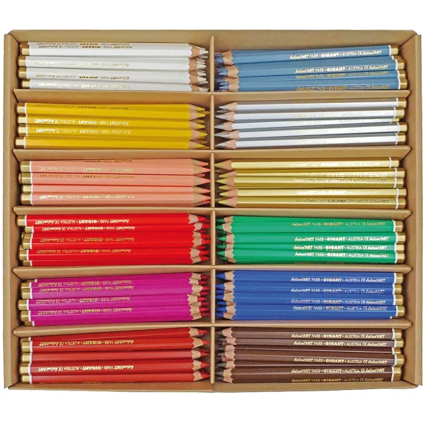 belcolART Colour Giant Supplementary Colours – 12 Shades 180 Pencils — Eduplay Educational Toy for Nursery