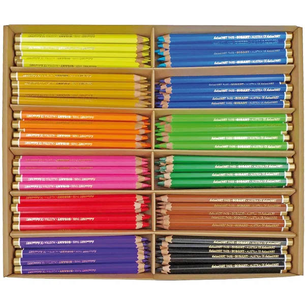 belcolART Colour Giant Primary Colours – 12 Shades 180 Pencils — Eduplay Educational Toy for Nursery