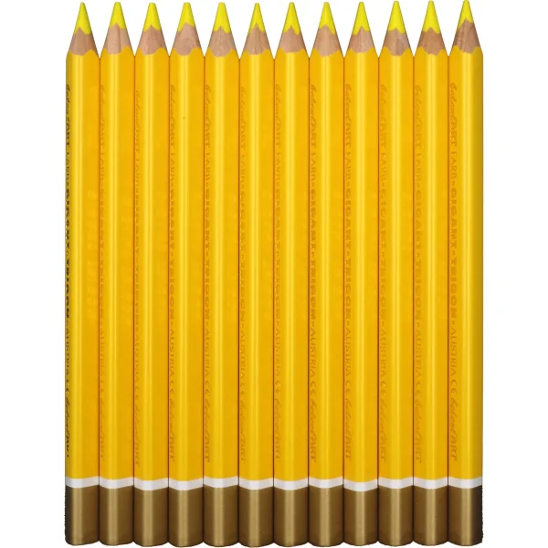 belcolART Colour Giant Trigon 12 Light Yellow Pencils — Eduplay Educational Toy for Nursery