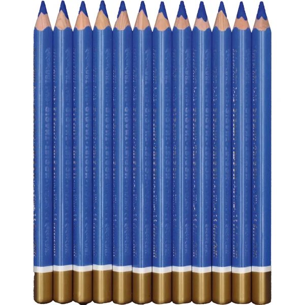 belcolART Colour Giant Trigon 12 Medium Blue Pencils — Eduplay Educational Toy for Nursery