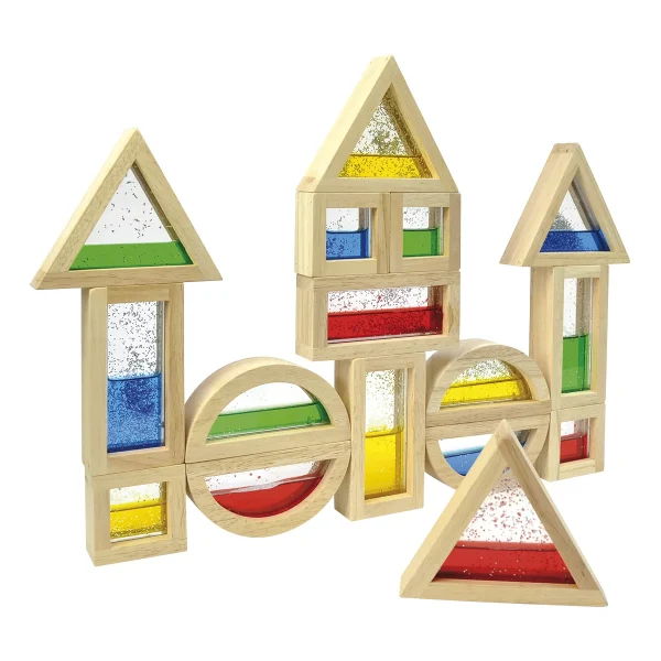Blocks with Glitter 16 pieces — Eduplay educational toy for nursery