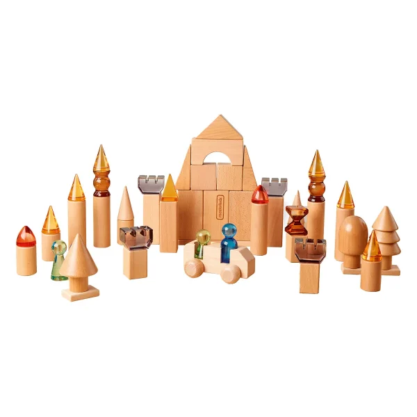 Build-My-Castle 119 Pieces Transparent Acrylic Wood — Kiki-Ena Craft Material Natural Wood