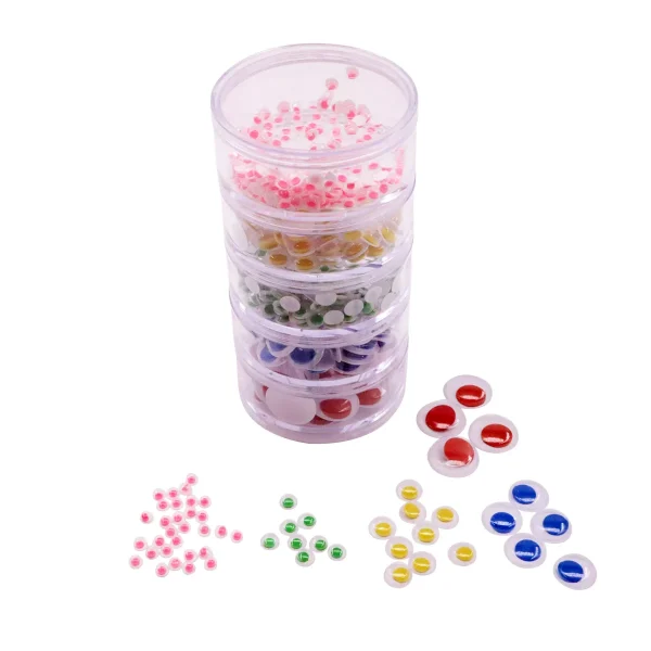 Colourful Googly Eyes in Stacking Tins 500-Piece Set — Eduplay Educational Nursery Toy