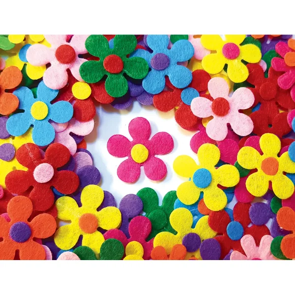 Colourful Felt Flowers 100-Piece Set — Eduplay Educational Nursery Toy
