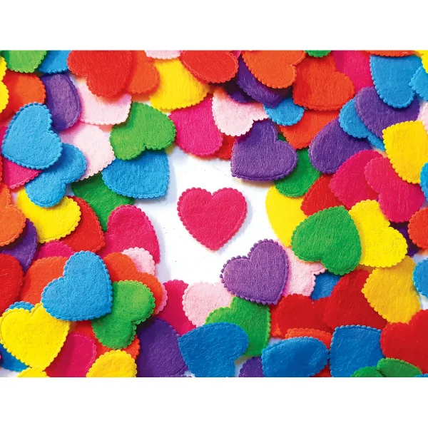 Colourful Felt Hearts 100-Piece Set — Eduplay Educational Nursery Toy