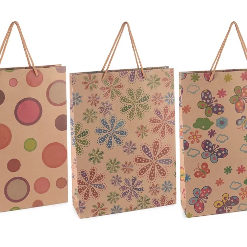 Colourful Gift Bag (Large) — Kiki-Ena Craft Material Natural Wood