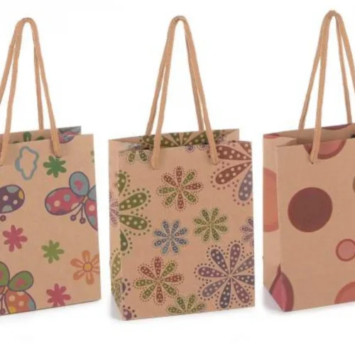 Colourful Gift Bag (Small) — Kiki-Ena Craft Materials Natural Wood