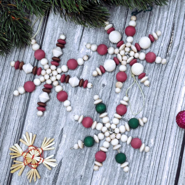 Wire Star Christmas 3-Piece Craft Set — Kiki-Ena Craft Materials Natural Wood