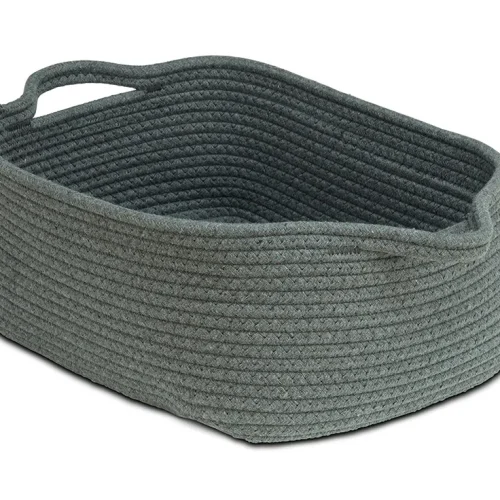 Dark Grey Flat Rope Basket (Pack of 6) — Millhouse School Learning Toys