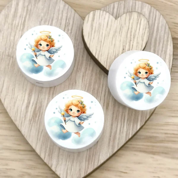 Angel Character Bead — Kiki-Ena Craft Materials Natural Wood