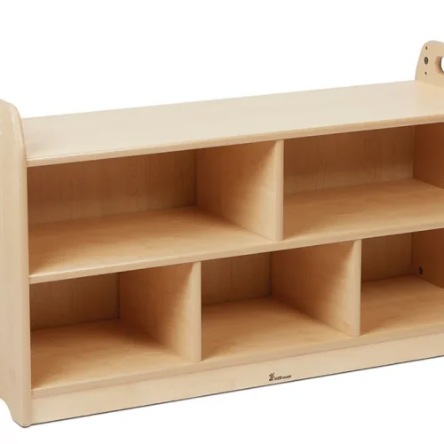 Extra-Wide Storage Unit with Back Panel — Millhouse Learning Toys School