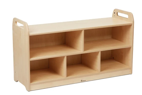 Extra-Wide Storage Unit with Back Panel — Millhouse Learning Toys School