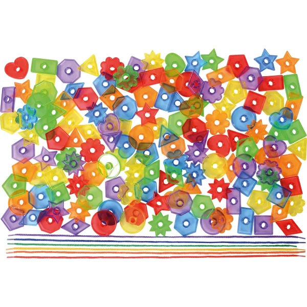 Transparent Threading Buttons 144 Pieces with 6 Strings — Eduplay Educational Toy Nursery