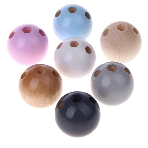 Threading Bead Round 20mm — Kiki-Ena Natural Wood Craft Materials