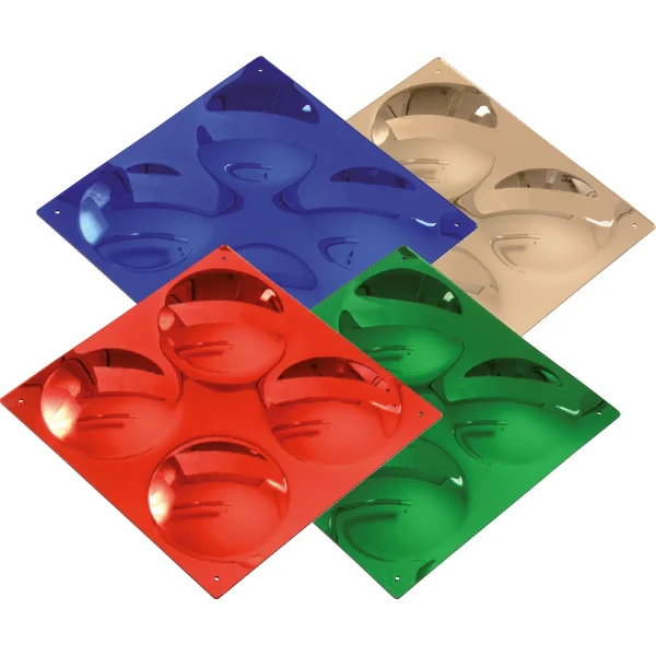 Coloured Curved Mirrors 33x33 cm Set of 4 — Eduplay Educational Toys Nursery