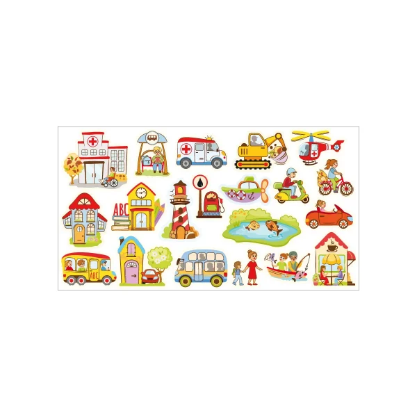 City Figures for Mega Magnetic Board — Eduplay educational nursery toy