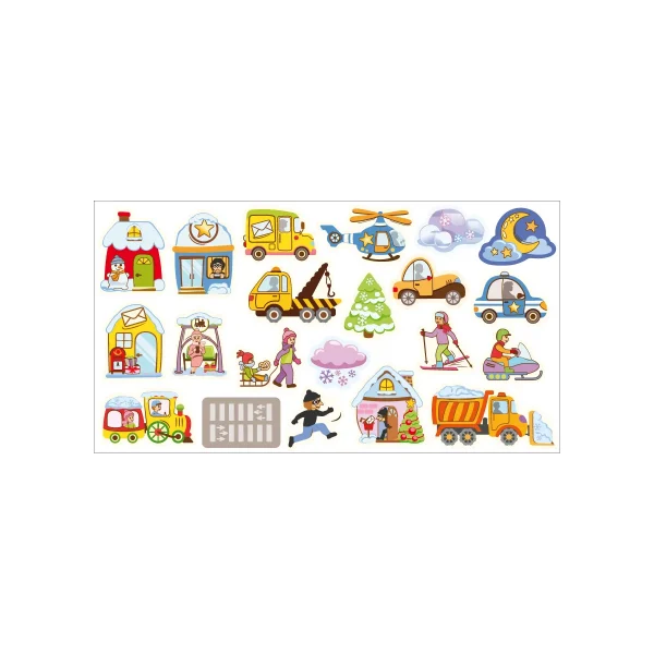 Winter Figures for Mega Magnetic Board — Eduplay educational nursery toy