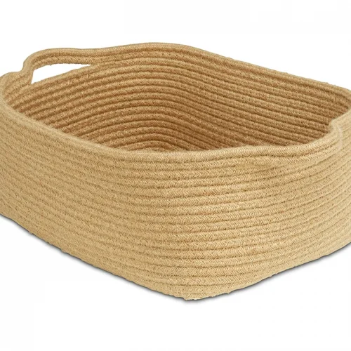 Flat Natural Rope Basket (Pack of 6) — Millhouse School Learning Toys