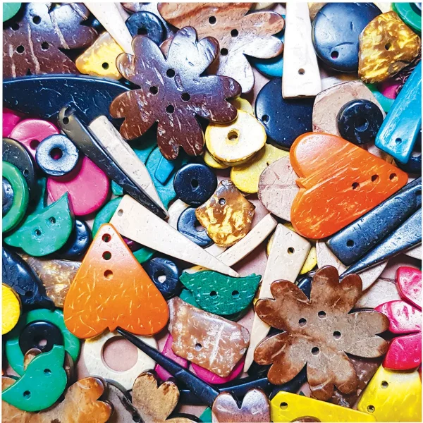 Colourful Coconut Shell Shapes 250g — Eduplay Educational Nursery Toy
