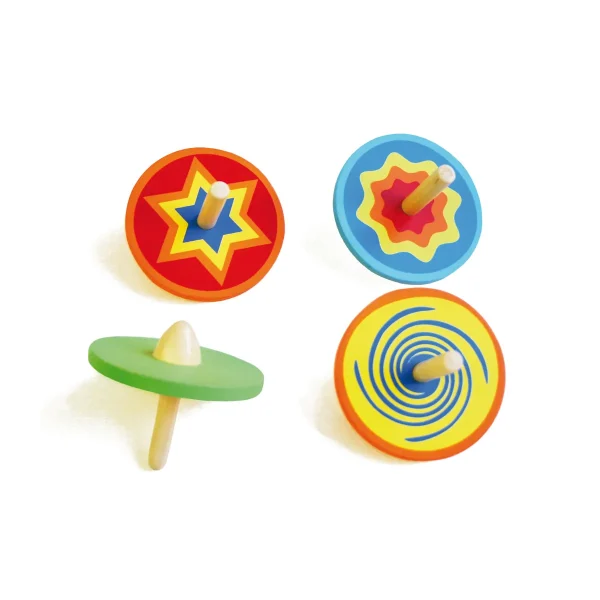 Shape wooden spinning top — Eduplay educational nursery toy