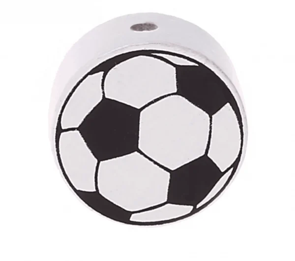 Football Motif Bead — Kiki-Ena Natural Wood Craft Material